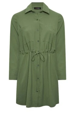 YOURS Curve Green Utility Tunic Shirt -Saga Dresses Shop ca18560f c528 45 131730 X
