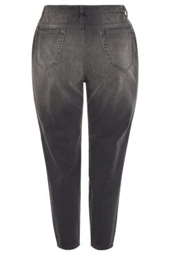 YOURS FOR GOOD Curve Black Extreme Distressed MOM Jeans -Saga Dresses Shop ca9b34f4 1eef 40 142654 BK