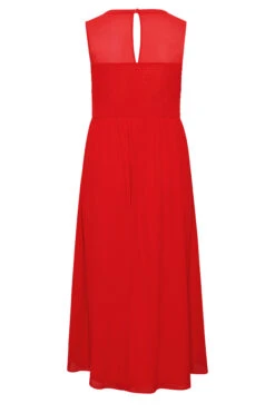 YOURS LONDON Curve Red Lace Front Chiffon Maxi Dress -Saga Dresses Shop cc1597d5 53f3 4f 161892 Y