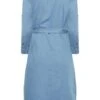 YOURS PETITE Curve Blue Denim Chambray Shirt Dress