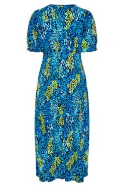 YOURS LONDON Curve Blue Animal Print Keyhole Maxi Dress -Saga Dresses Shop cca08f4c d4f1 42 161591 Y