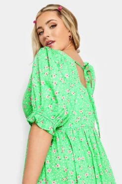LIMITED COLLECTION Curve Green Floral Print Sweetheart Dress 10 LIMITED COLLECTION Curve Green Floral Print Sweetheart Dress -Saga Dresses Shop ccbfa92d 54b4 48 215678 E