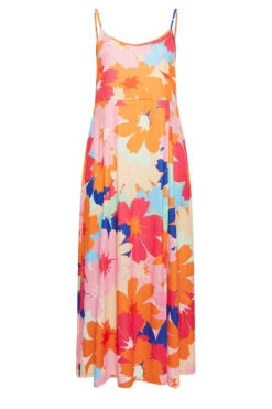 LIMITED COLLECTION Curve Pink Floral Print Cami Maxi Dress -Saga Dresses Shop ccccc6a0 00a8 47 215559 X