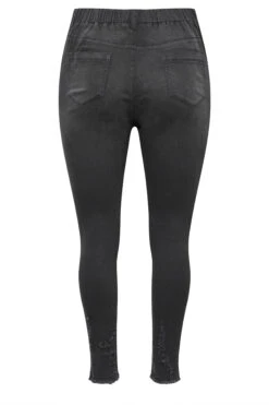 YOURS Curve Black Washed Cat Scratch Stretch GRACE Jeggings -Saga Dresses Shop cce01152 7f4e 45 143080 Y