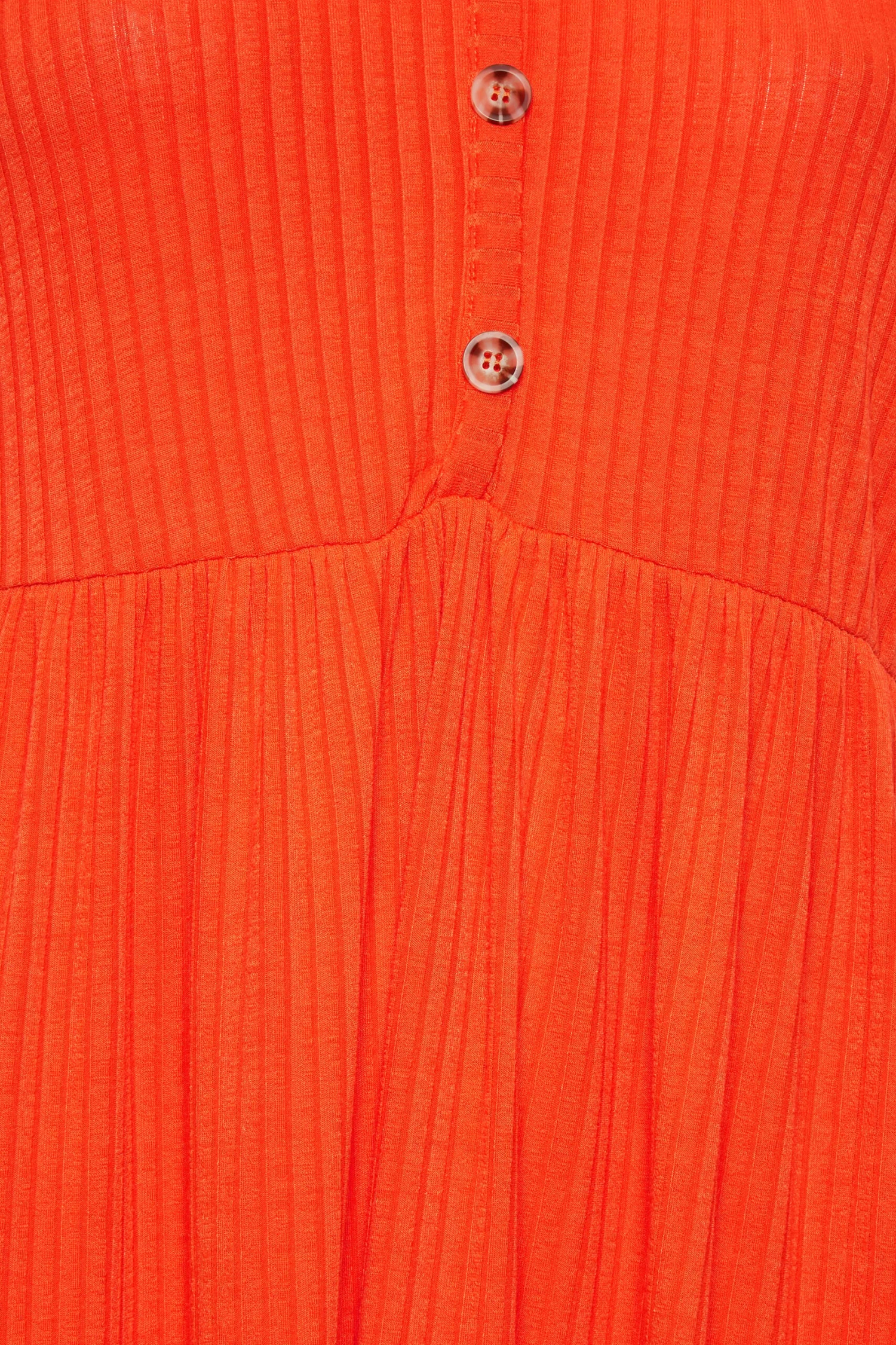 LIMITED COLLECTION Curve Orange Ribbed Peplum Midi Dress 5 LIMITED COLLECTION Curve Orange Ribbed Peplum Midi Dress - Image 5
