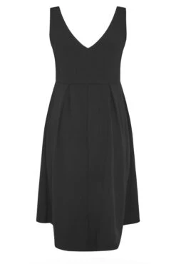 YOURS LONDON Curve Black High Low Pleated Midi Dress -Saga Dresses Shop cde95dea af13 4c 161363 BK