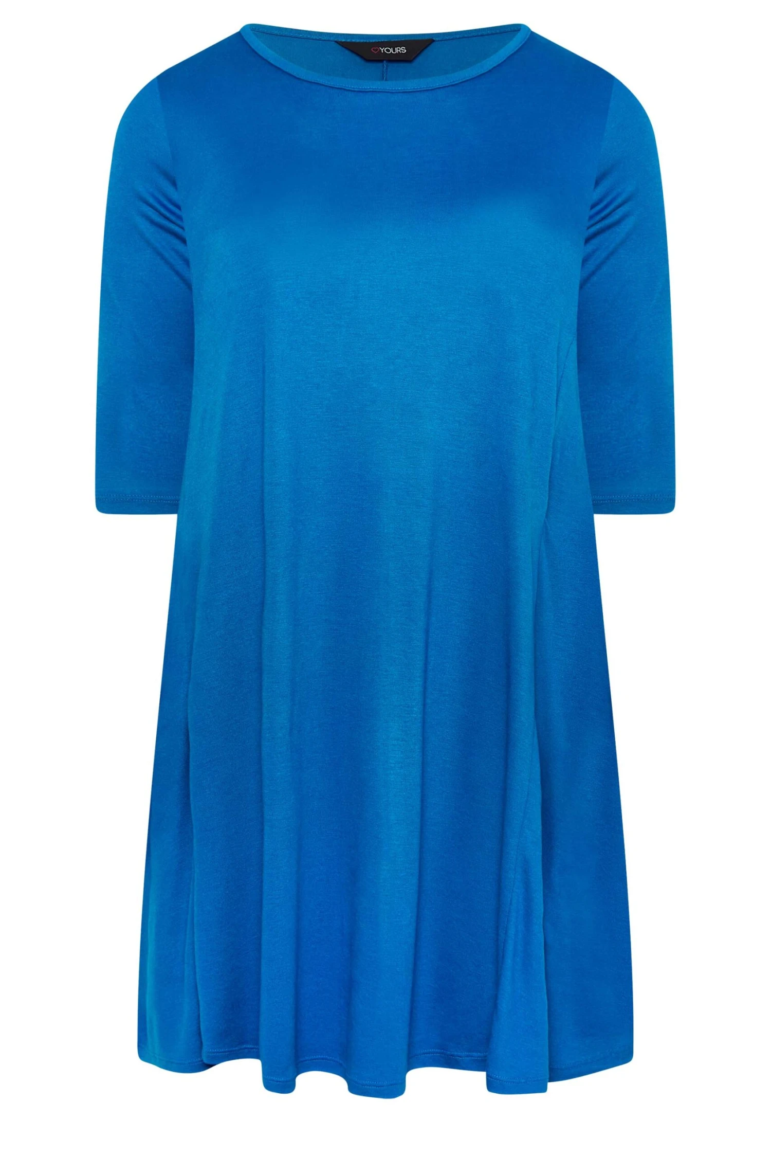 YOURS Curve Cobalt Blue Drape Pocket Dress 5 YOURS Curve Cobalt Blue Drape Pocket Dress - Image 5