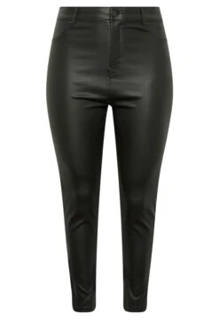 YOURS Curve Black Coated Skinny Stretch AVA Jeans -Saga Dresses Shop cedfd106 3595 41 143053 X