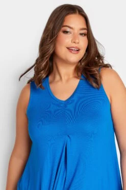 YOURS Curve Cobalt Blue Swing Vest Top -Saga Dresses Shop cf8fe680 d7f3 40 320786 D