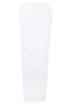 YOURS Curve White Double Layered Midi Dress -Saga Dresses Shop d11035d4 cd08 48 302166 Y