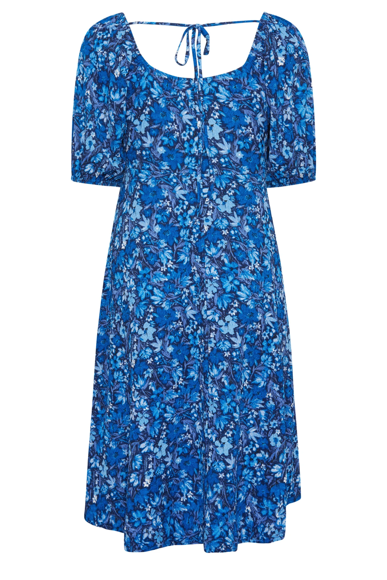 YOURS Curve Blue Ditsy Print Square Neck Midaxi Dress 6 YOURS Curve Blue Ditsy Print Square Neck Midaxi Dress - Image 6