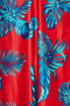 YOURS Curve Red Palm Leaf Tankini Top -Saga Dresses Shop d15ad049 13b5 4c 150284 Z