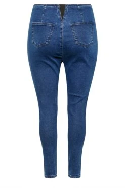 YOURS Curve Blue Elasticated Insert Shaper Stretch Jeggings -Saga Dresses Shop d1a627e0 86dc 42 143178 Y