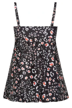 YOURS Curve Black Animal Print Buckle Tankini Top -Saga Dresses Shop d230e4f3 5a1f 48 150283 Y