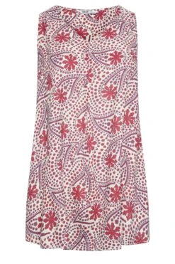 YOURS Curve Red Floral Paisley Print Swing Top 10 YOURS Curve Red Floral Paisley Print Swing Top -Saga Dresses Shop d2760fb7 460a 42 131996 X