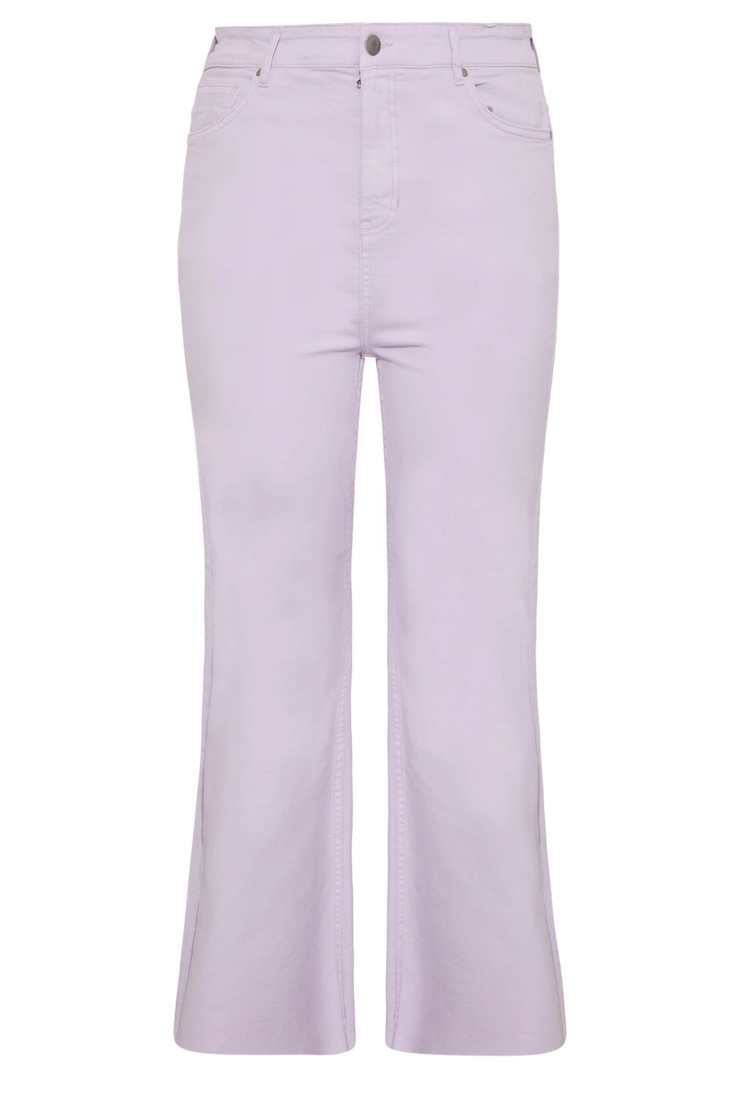 YOURS Curve Lilac Purple Stretch Wide Leg Jeans 2 YOURS Curve Lilac Purple Stretch Wide Leg Jeans - Image 2