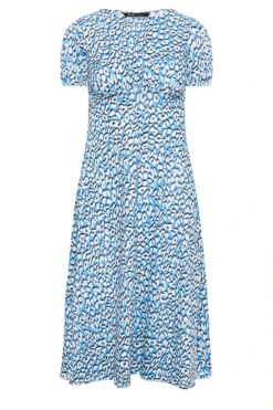 YOURS PETITE Curve Blue & White Animal Print Midi Dress 10 YOURS PETITE Curve Blue & White Animal Print Midi Dress -Saga Dresses Shop d418b522 ea67 4a 174597 X