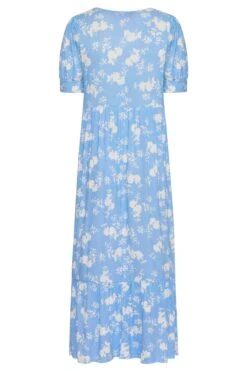 YOURS Curve Blue Floral V-Neck Maxi Dress 11 YOURS Curve Blue Floral V-Neck Maxi Dress -Saga Dresses Shop d491f4aa 7ddc 47 137202 Y