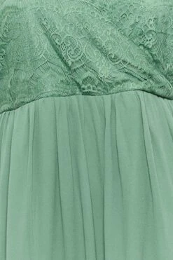 YOURS LONDON Curve Green Lace Detail Wrap Maxi Dress 9 YOURS LONDON Curve Green Lace Detail Wrap Maxi Dress -Saga Dresses Shop d5047b10 a35b 46 161895 Z