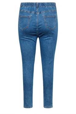 YOURS Curve Blue Ripped GRACE Stretch Jeggings -Saga Dresses Shop d51ebc83 1571 4c 143079 Y