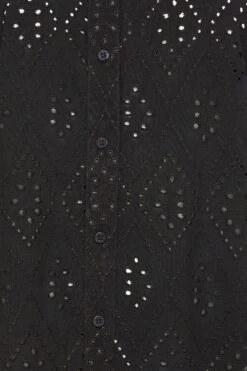 YOURS Curve Black Broderie Anglaise Shirt -Saga Dresses Shop d6e64f8c 3dae 4d 131763 Z