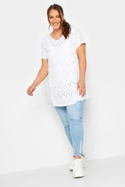 YOURS 2 PACK Curve Black & White Broderie Anglaise Swing Tops -Saga Dresses Shop d71f1bf4 b8d1 4f 321084 B