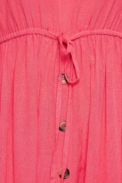 LIMITED COLLECTION Curve Coral Pink Frill Sleeve Cotton Maxi Dress 9 LIMITED COLLECTION Curve Coral Pink Frill Sleeve Cotton Maxi Dress -Saga Dresses Shop d73fbdcb 4453 4f 215681 Z