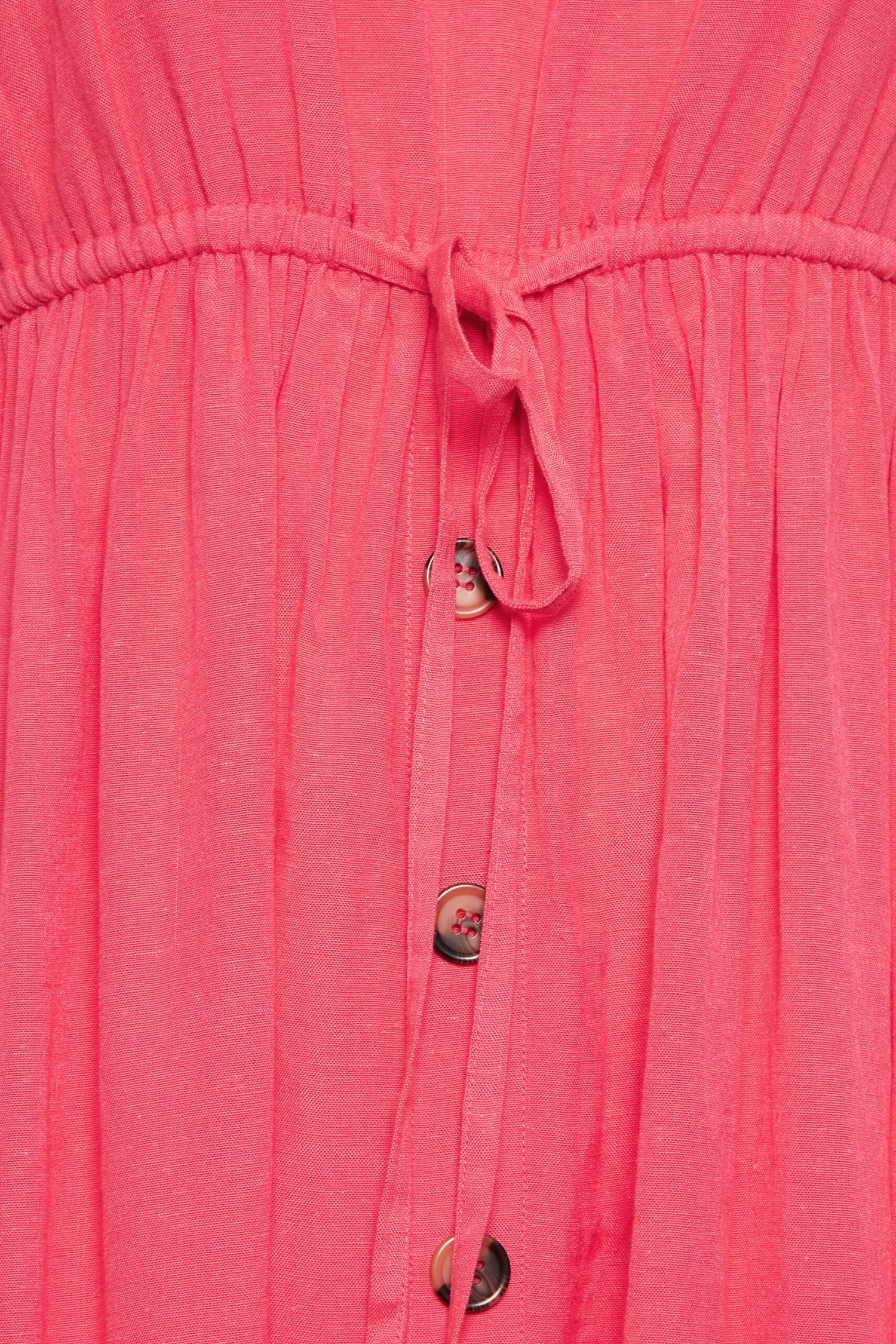 LIMITED COLLECTION Curve Coral Pink Frill Sleeve Cotton Maxi Dress 4 LIMITED COLLECTION Curve Coral Pink Frill Sleeve Cotton Maxi Dress - Image 4