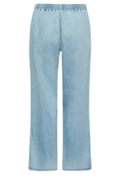 YOURS Curve Light Blue Pull On Wide Leg Jeans -Saga Dresses Shop d81ee08d de80 4b 143241 Y