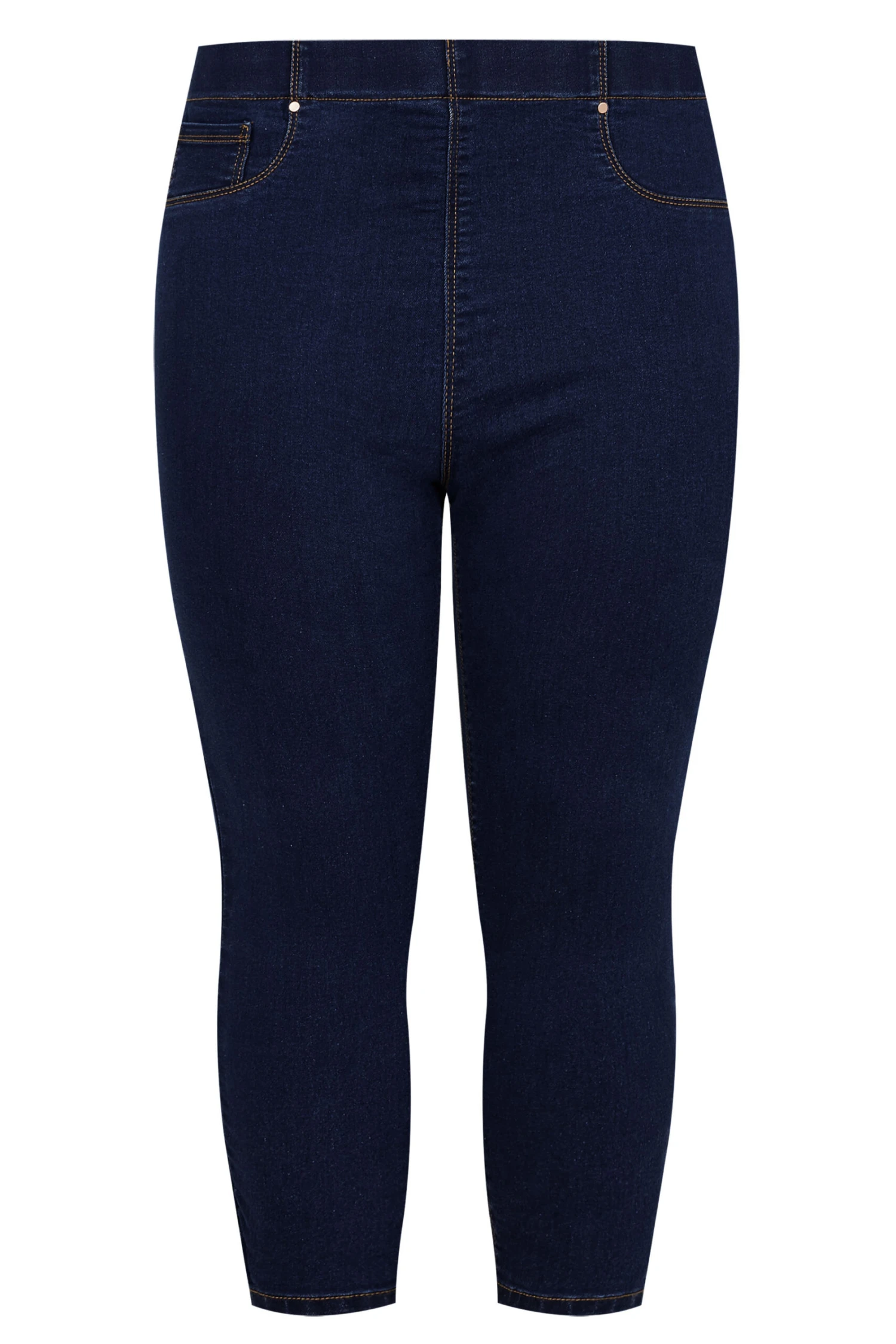 YOURS Curve Indigo Blue Stretch Cropped JENNY Jeggings 2 YOURS Curve Indigo Blue Stretch Cropped JENNY Jeggings - Image 2