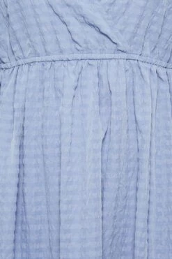 YOURS Curve Baby Blue Textured Wrap Top -Saga Dresses Shop da6b8eda b18e 43 131738 Z