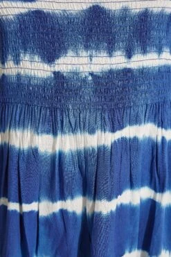 YOURS Curve Blue Tie Dye Shirred Peplum Vest Top -Saga Dresses Shop da782a50 e386 4c 131608 Z