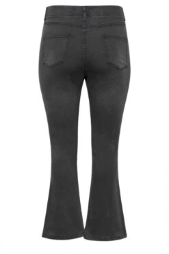 YOURS Curve Black Washed Ripped Pull-On HANNAH Bootcut Jeggings -Saga Dresses Shop daba9e8b 230d 40 143093 Y