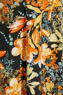YOURS Curve Black & Orange Floral Maxi Dress -Saga Dresses Shop db231d4e 5c5f 44 300810 Z