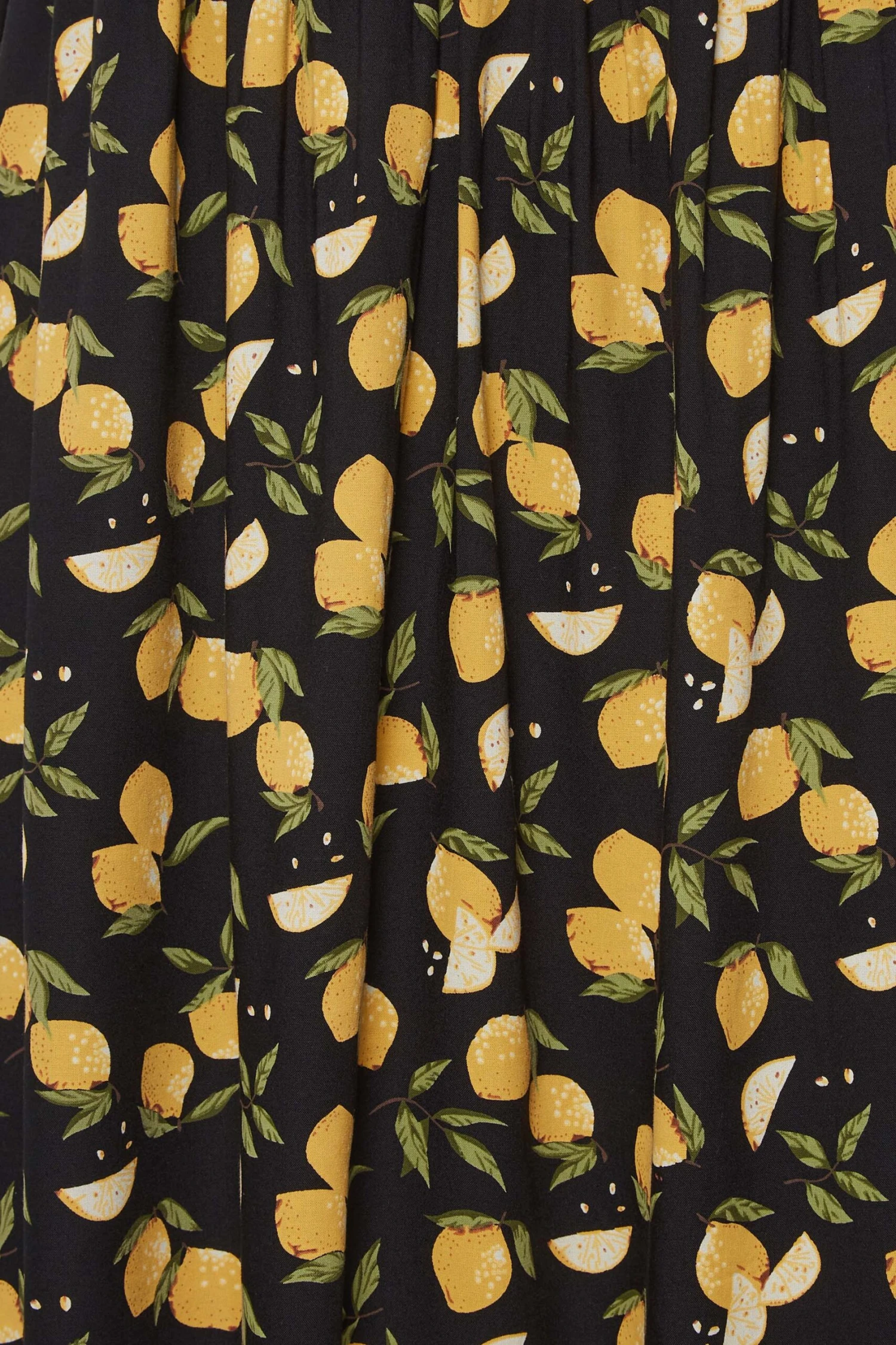 LIMITED COLLECTION Curve Black Lemons Print Frill Maxi Dress 4 LIMITED COLLECTION Curve Black Lemons Print Frill Maxi Dress - Image 4