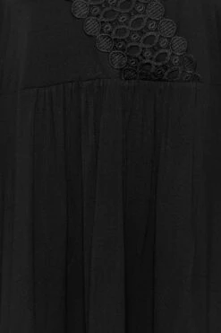 YOURS Curve Black Crochet Trim Tunic Top -Saga Dresses Shop ddb866f1 baab 45 320479 z