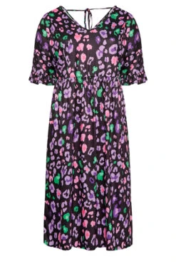 YOURS Curve Black Animal Print Smock Midi Dress -Saga Dresses Shop ddd61f6c dd27 48 137508 X