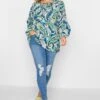 YOURS Curve Blue Paisley Print Blouse