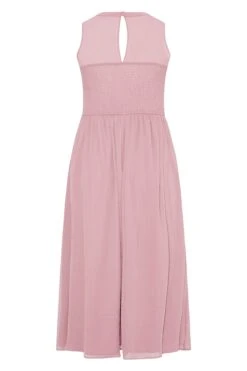 YOURS LONDON Curve Pink Lace Front Chiffon Maxi Dress -Saga Dresses Shop de6936e2 4bcc 49 161004 BK