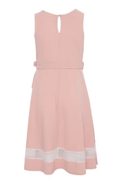 YOURS LONDON Curve Pink Mesh Panel Skater Dress -Saga Dresses Shop dedef280 2cc2 4e 161366 Y