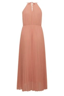YOURS LONDON Curve Pink Pleated Maxi Dress -Saga Dresses Shop df488707 4d0e 4b 161883 Y