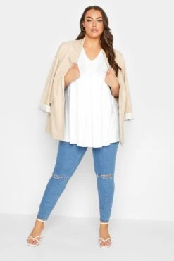 YOURS 2 PACK Curve Black & White Swing Vest Tops -Saga Dresses Shop df4e9b87 3b09 44 320793 B1