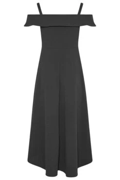 YOURS LONDON Curve Black Bardot High Low Midi Dress -Saga Dresses Shop e074c919 1645 40 162086 Y