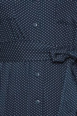 YOURS Curve Navy Blue Polka Dot Split Hem Shirt Dress 9 YOURS Curve Navy Blue Polka Dot Split Hem Shirt Dress -Saga Dresses Shop e0a71908 e489 44 301973 Z