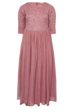 LUXE Curve Dark Pink Sequin Hand Embellished Maxi Dress 10 LUXE Curve Dark Pink Sequin Hand Embellished Maxi Dress -Saga Dresses Shop e0ee43ec 5105 4f 161986 X