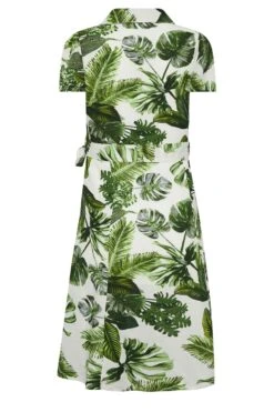 YOURS PETITE Curve Green Leaf Print Shirt Dress 11 YOURS PETITE Curve Green Leaf Print Shirt Dress -Saga Dresses Shop e1f6920a aec2 4c 174476 Y