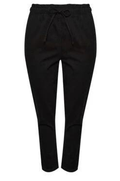 YOURS Curve Black Paperbag Waist Stretch MOM Jeans -Saga Dresses Shop e40b4019 cf2c 4d 143281 X