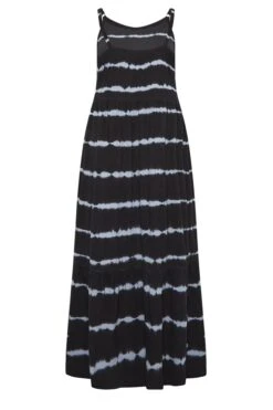 YOURS Curve Black Tie Dye Print Tiered Maxi Sundress -Saga Dresses Shop e4463c99 0fe0 42 137358 Y