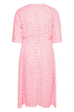 YOURS LONDON Curve Pink Polka Dot Midi Wrap Dress 11 YOURS LONDON Curve Pink Polka Dot Midi Wrap Dress -Saga Dresses Shop e6634fb7 9721 4c 161732 Y