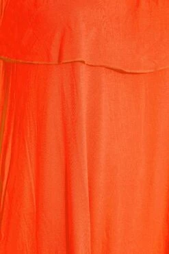 LIMITED COLLECTION Curve Orange Frill Bardot Top 9 LIMITED COLLECTION Curve Orange Frill Bardot Top -Saga Dresses Shop e6d7675d 62f8 43 214957 Z
